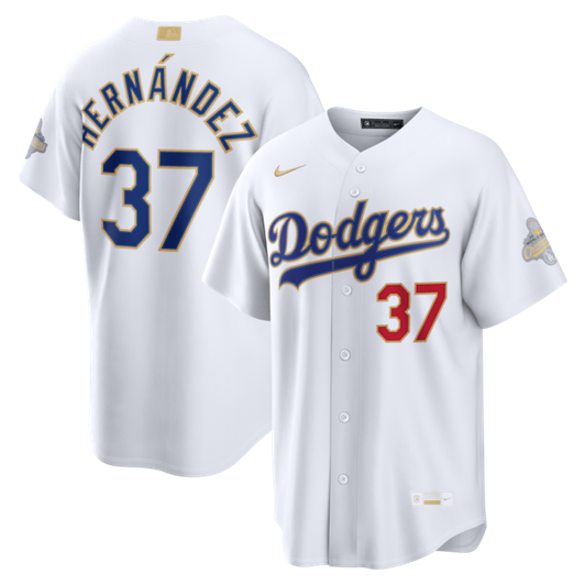 Los Angeles Dodgers #37 2026 Teoscar Hernndez Gold Stadium Limited Jersey - White