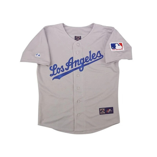 Los Angeles Dodgers 1969 Cooperstown Road W 100Th Patch Limited Jersey - Grey