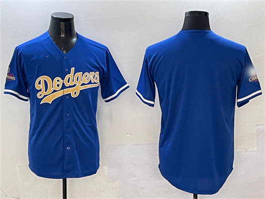 Los Angeles Dodgers 2025 Blank Gold Limited Baseball J Jersey - Royal