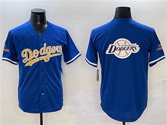 Los Angeles Dodgers 2025 Team Big Logo Gold Limited Ba Jersey - Royal
