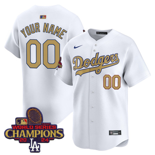 Los Angeles Dodgers 2025 Vapor Premier Limited Custom Jersey - Gold