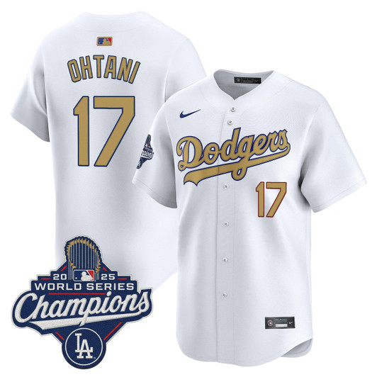 Los Angeles Dodgers 2025 World Series Champions Vapor Premier Limited Jersey - Gold