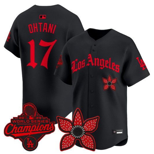 Los Angeles Dodgers 2025 World Series Champions X Stranger Things Vapor Premier Jersey