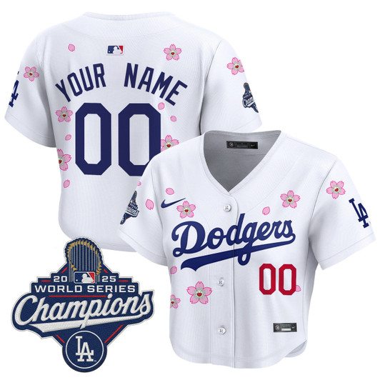 Los Angeles Dodgers 2025 World Series Champions X Tokyo Series Crop Top Limited Baseball Custom Jersey