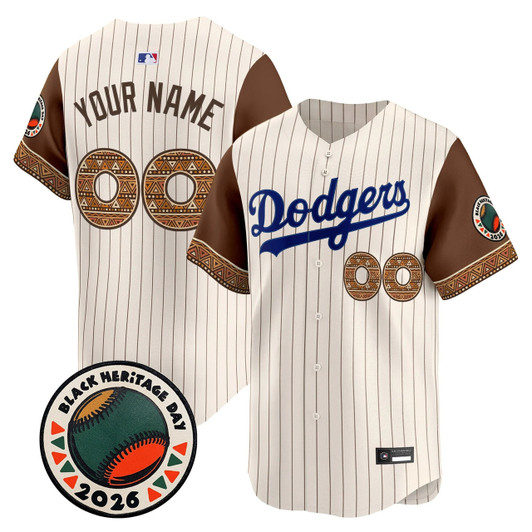 Los Angeles Dodgers 2026 Heritage Day Vapor Premier Limited Custom Jersey - Black