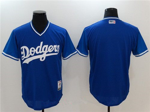 Los Angeles Dodgers Majestic Mens 2017 Blank Little League World Series Players Weekend Nickname Limited Jersey - Royal