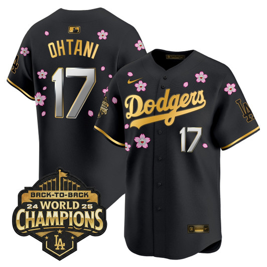 Los Angeles Dodgers Men 2025 Back To Back Champions X Tokyo Series Trim Vapor Premier Limited Jersey - Gold