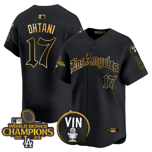 Los Angeles Dodgers Men 2025 La Gothic Style Vapor Premier Limited Jersey - Gold