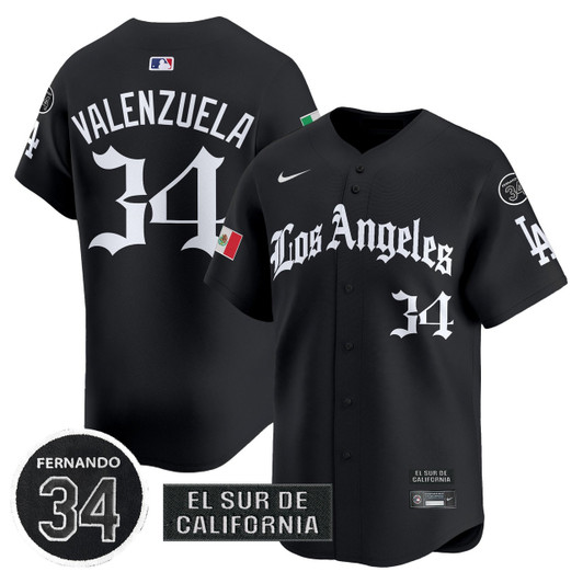 Los Angeles Dodgers Men 2025 Mexico La Gothic Style Vapor Premier Limited Jersey