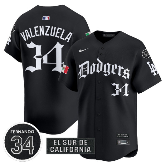 Los Angeles Dodgers Men 2025 Mexico La Gothic Style Vapor Premier V2 Limited Jersey