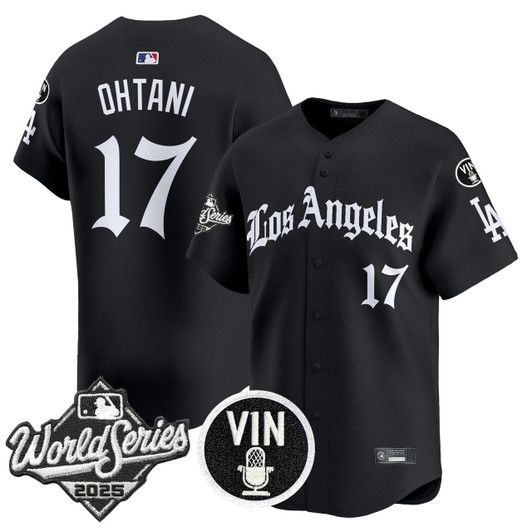 Los Angeles Dodgers Men 2025 World Series Vapor Premier La Gothic Edition Limited Jersey