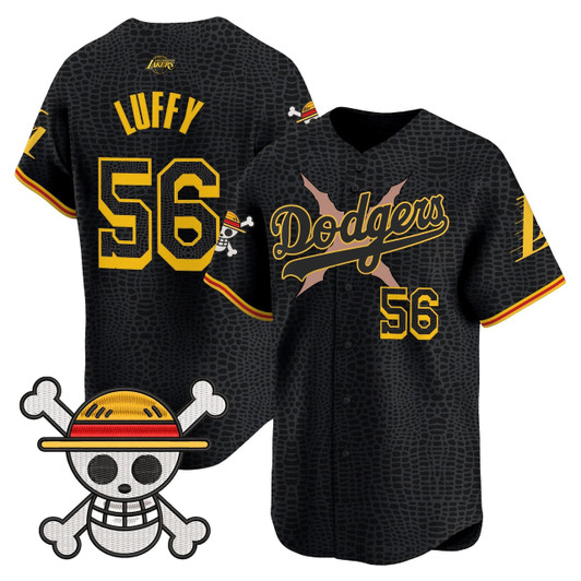 Los Angeles Dodgers Men X One Piece X Mamba Vapor Premier Limited Jersey