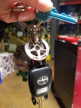 LUNA CYCLE STEEL GEAR KEYCHAIN