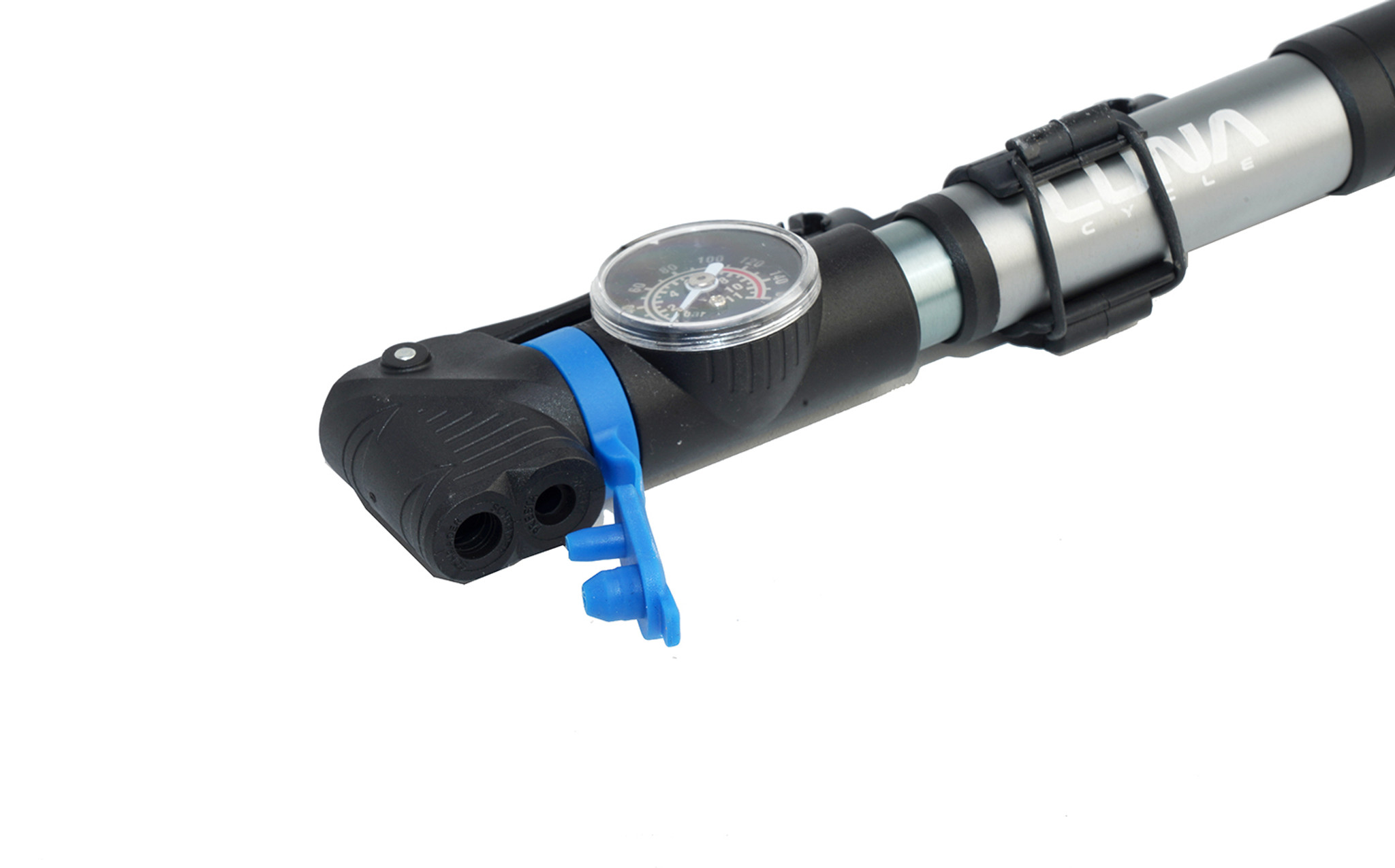 Telescopic bike pump with gauge Clearance