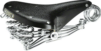 Brooks B33 Black Chrome Triple Rail with Clamp - Luna Cycle