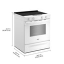 Whirlpool® 30-inch Electric Smart Range with No Preheat Mode and Steam Clean YWSES3330TW