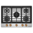 Kitchenaid® Gas-on-Metal Cooktop with an Integrated Wok Grate and CookShield™ Finish KCGK730SSS