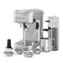 Kitchenaid® Metal Semi-Automatic Espresso Machine and Automatic Milk Frother Attachment Bundle KES6504SX
