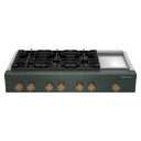 KitchenAid® 48-inch 6-Burner Gas Commercial-Style Rangetop with Griddle KCGK948TJP