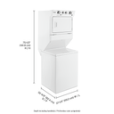 Whirlpool® 4.0 cu.ft I.E.C. Electric Stacked Laundry Center 9 Wash cycles and AutoDry™ YWET4027HW