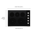 Whirlpool® 30-inch Electric Ceramic Glass Cooktop with Two Dual Radiant Elements WCE77US0HS