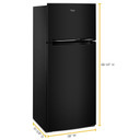 Whirlpool® 28-inch Wide Refrigerator Compatible With The EZ Connect Icemaker Kit – 18 Cu. Ft. WRT518SZFB