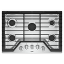 Whirlpool® 30-inch Gas Cooktop with EZ-2-Lift™ Hinged Cast-Iron Grates WCG77US0HS