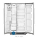 Maytag® 36-Inch Wide Side-by-Side Refrigerator with Exterior Ice and Water Dispenser - 25 Cu. Ft. MSS25C4MGZ