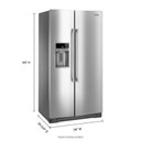 Maytag® 36-Inch Wide Counter Depth Side-by-Side Refrigerator - 21 Cu. Ft. MSC21C6MFZ