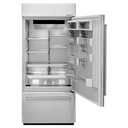 Kitchenaid® 20.9 Cu. Ft. 36 Width Built-In Stainless Bottom Mount Refrigerator with Platinum Interior Design KBBR306ESS