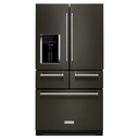 Kitchenaid® 25.8 Cu. Ft. 36 Multi-Door Freestanding Refrigerator with Platinum Interior Design and PrintShield™ Finish KRMF706EBS