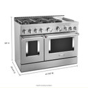 KitchenAid® 48'' Smart Commercial-Style Gas Range with Griddle KFGC558JSS KitchenAid® 48'' Smart Commercial-Style Gas Range with Griddle KFGC558JSS