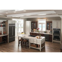 Kitchenaid® 20.8 Cu. Ft. 36" Width Built In Stainless Steel French Door Refrigerator with Platinum Interior Design KBFN506EBS