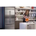 Kitchenaid® 20.8 Cu. Ft. 36" Width Built In Stainless Steel French Door Refrigerator with Platinum Interior Design KBFN506ESS