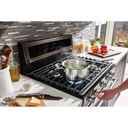 Kitchenaid® 30-Inch 5-Burner Gas Convection Range KFGG500EBS