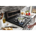 Kitchenaid® 30-Inch 5-Burner Gas Convection Range KFGG500EBS
