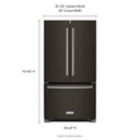 Kitchenaid® 25 Cu. Ft. 36-Width Standard Depth French Door Refrigerator with Interior Dispense and PrintShield™ Finish KRFF305EBS Kitchenaid® 25 Cu. Ft. 36-Width Standard Depth French Door Refrigerator with Interior Dispense and PrintShield™ Finish KRFF305EBS