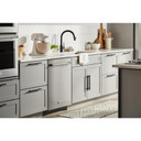 Kitchenaid® 23.8 cu. ft. 36" Counter-Depth French Door Platinum Interior Refrigerator with PrintShield™ Finish KRFC704FPS