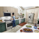 Kitchenaid® 23.8 cu. ft. 36" Counter-Depth French Door Platinum Interior Refrigerator with PrintShield™ Finish KRFC704FPS