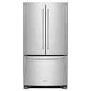 Kitchenaid® 25 Cu. Ft. 36-Width Standard Depth French Door Refrigerator with Interior Dispense KRFF305ESS