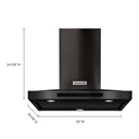 Kitchenaid® 30" Wall-Mount, 3-Speed Canopy Hood KVWB600HBS