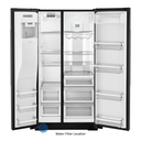 Kitchenaid® 24.8 cu ft. Side-by-Side Refrigerator with Exterior Ice and Water and PrintShield™ Finish KRSF705HBS