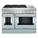 KitchenAid® 48'' Smart Commercial-Style Dual Fuel Range with Griddle KFDC558JMB