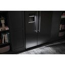 Kitchenaid® 29.4 Cu. Ft. 48" Built-In Side-by-Side Refrigerator with Ice and Water Dispenser KBSD708MBS
