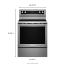 Kitchenaid® 30-Inch 5-Element Electric Convection Range YKFEG500ESS