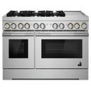 Jennair® RISE™ 48 Dual-Fuel Professional-Style Range with Chrome-Infused Griddle and Steam Assist JDSP548HL