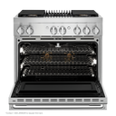 Jennair® NOIR™ 36 Dual-Fuel Professional Range with Gas Grill JDRP636HM