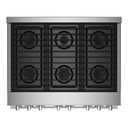 Jennair® 36" NOIR™ Gas Professional-Style Range JGRP436HM