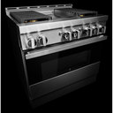 Jennair® 36 NOIR™ Gas Professional-Style Range with Chrome-Infused Griddle JGRP536HM