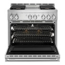 Jennair® 36" NOIR™ Gas Professional-Style Range with Chrome-Infused Griddle JGRP536HM